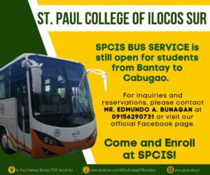 SPCIS offers BUS SERVICE for Paulinian Students!
